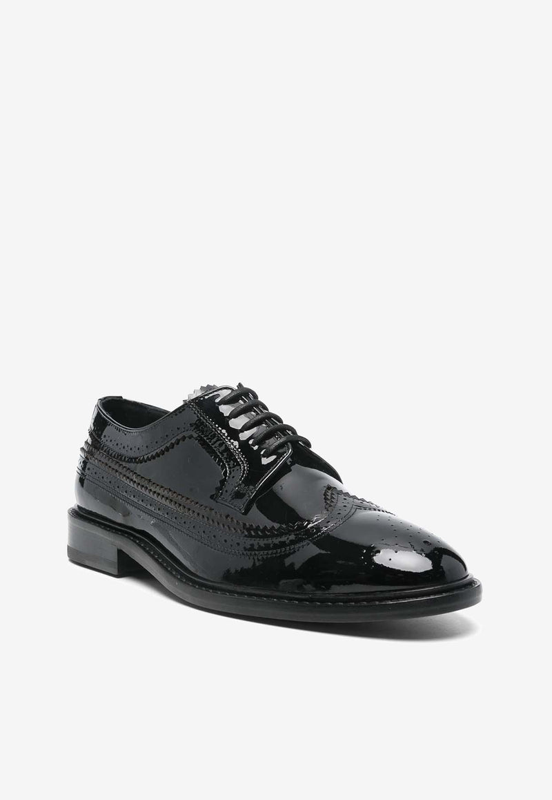 Paul Smith Fuentes Brogue Shoes in Patent Leather Black W1SFUE01NPAT_79