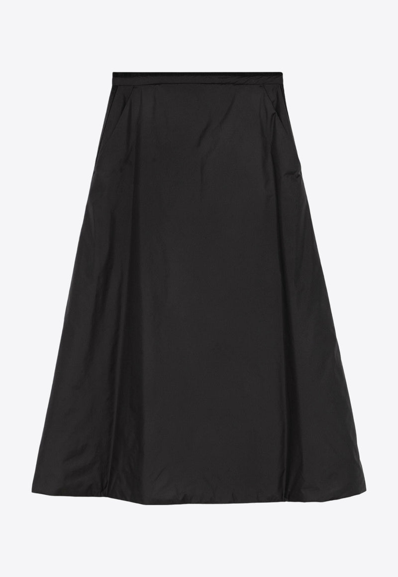 Moncler Padded Midi Skirt Black J20932D0001554AQE_999