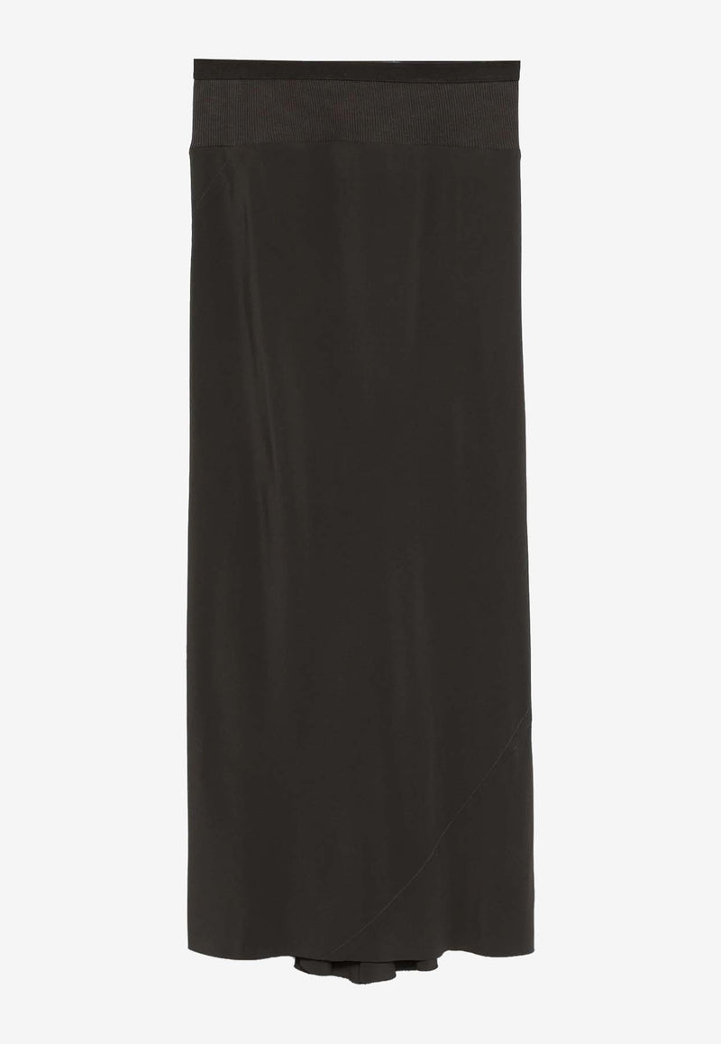 Rick Owens Calf Bias Midi Skirt  Gray RP02D3334CC_78