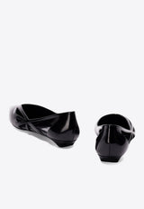 Prada Cut-Out Leather Ballet Flats Black 1F732NFD015055_F0002