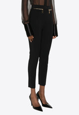 Elisabetta Franchi Tailored Crepe Pants Black PA03646E2_110