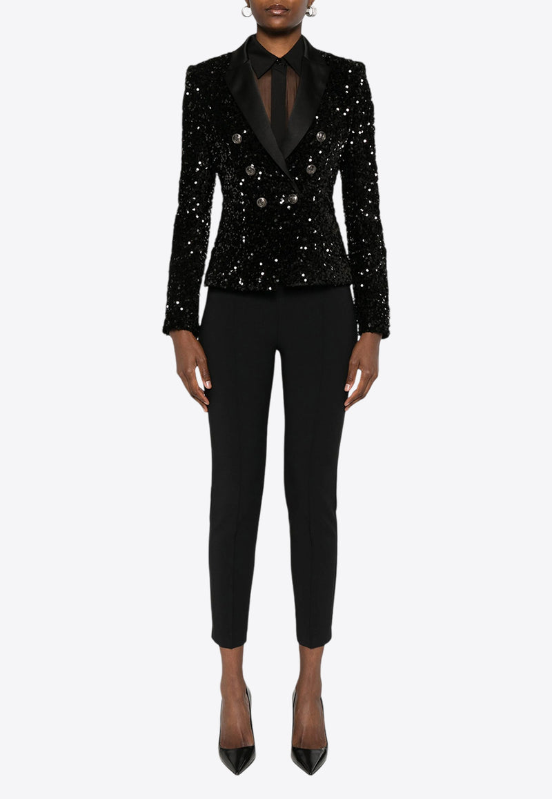 Elisabetta Franchi Tailored Crepe Pants Black PA03646E2_110