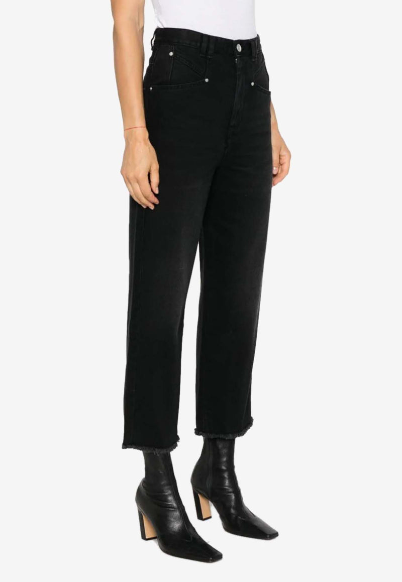 Isabel Marant Dilali Basic Straight-Leg Jeans Black PA0055FAB1H06I_01BK