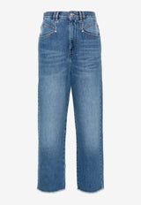 Isabel Marant Dilali Basic Straight-Leg Jeans Blue PA0055FAB1H06I_30BU