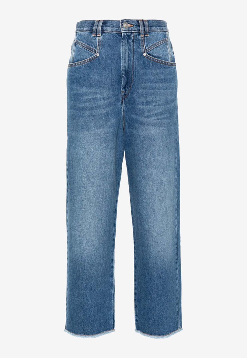 Isabel Marant Dilali Basic Straight-Leg Jeans Blue PA0055FAB1H06I_30BU