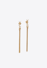 Saint Laurent Cassandre Tassel Earrings Gold 803195Y1500/S_YSL-8030