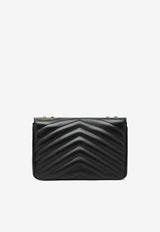 Saint Laurent Large Loulou Quilted Leather Crossbody Bag Black 803541AAEAX/Q_YSL-1000