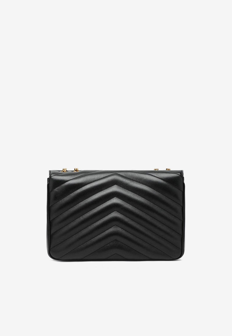 Saint Laurent Large Loulou Quilted Leather Crossbody Bag Black 803541AAEAX/Q_YSL-1000