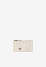 PINKO Airone Debossed Logo Cardholder  White 100251A1YB_Z14Q