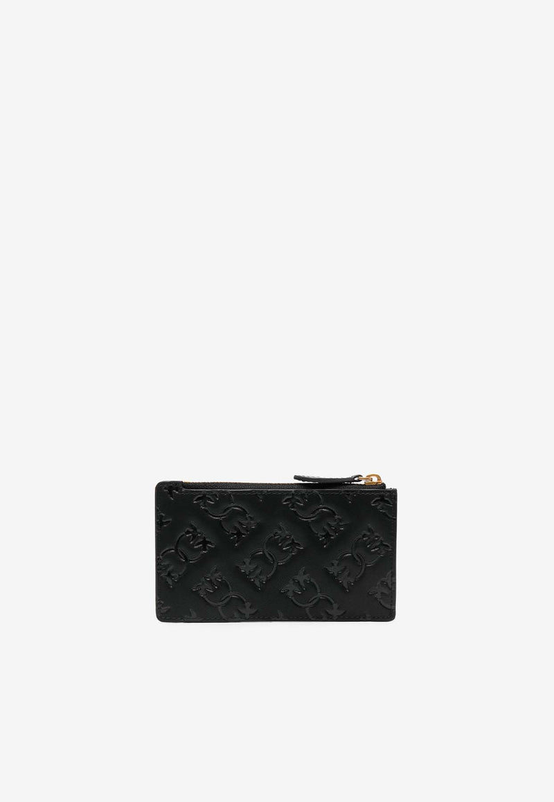 PINKO Airone Debossed Logo Cardholder  Black 100251A1YB_Z99Q