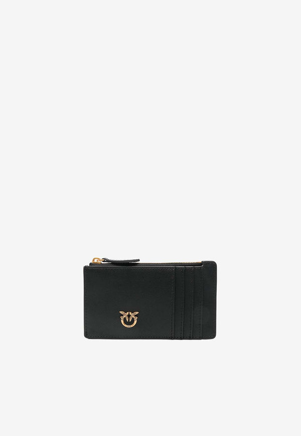 PINKO Airone Debossed Logo Cardholder  Black 100251A1YB_Z99Q