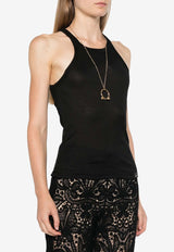 PINKO Cassetta Fine Knit Tank Top Black 104157A24U_Z99