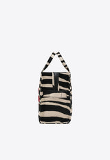 Marc Jacobs The Medium Zebra Canvas Tote Bag Monochrome 2F4HTT021H05_005