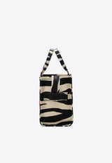 Marc Jacobs The Small Zebra Canvas Tote Bag Monochrome 2F4HTT022H05_005