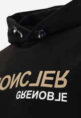 Moncler Grenoble Logo Print Hooded Sweatshirt Black J20978G0003280451_999