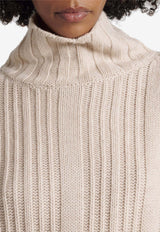 Max Mara Vitalba Wool-Blend Turtleneck Sweater Beige 2421366012650VITALBA_002