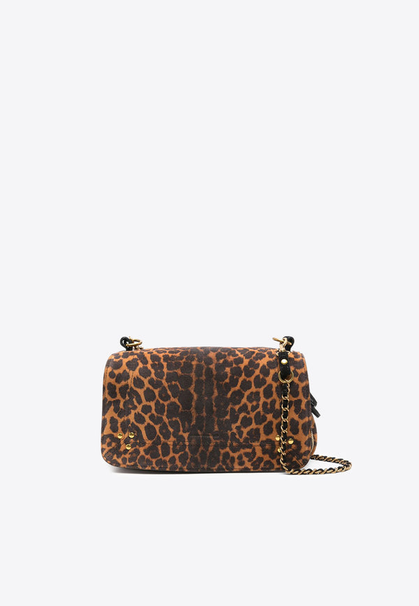 Jérôme Dreyfuss Small Bobi Leopard Print Crossbody Bag Brown 44BOBICR_Léo Chamois