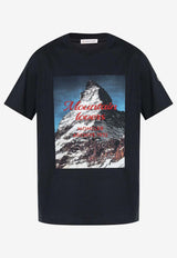 Moncler Mountain Print T-shirt Blue J20918C0004989AQX_778