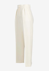 Max Mara Verbano Slim-Fit Tailored Pants White 2421136062600VERBANO_001