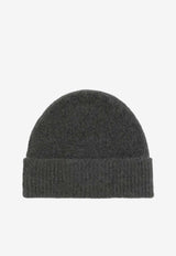 AMI PARIS Ami De Coeur Wool-Blend Beanie Gray UHA115KN0032_061