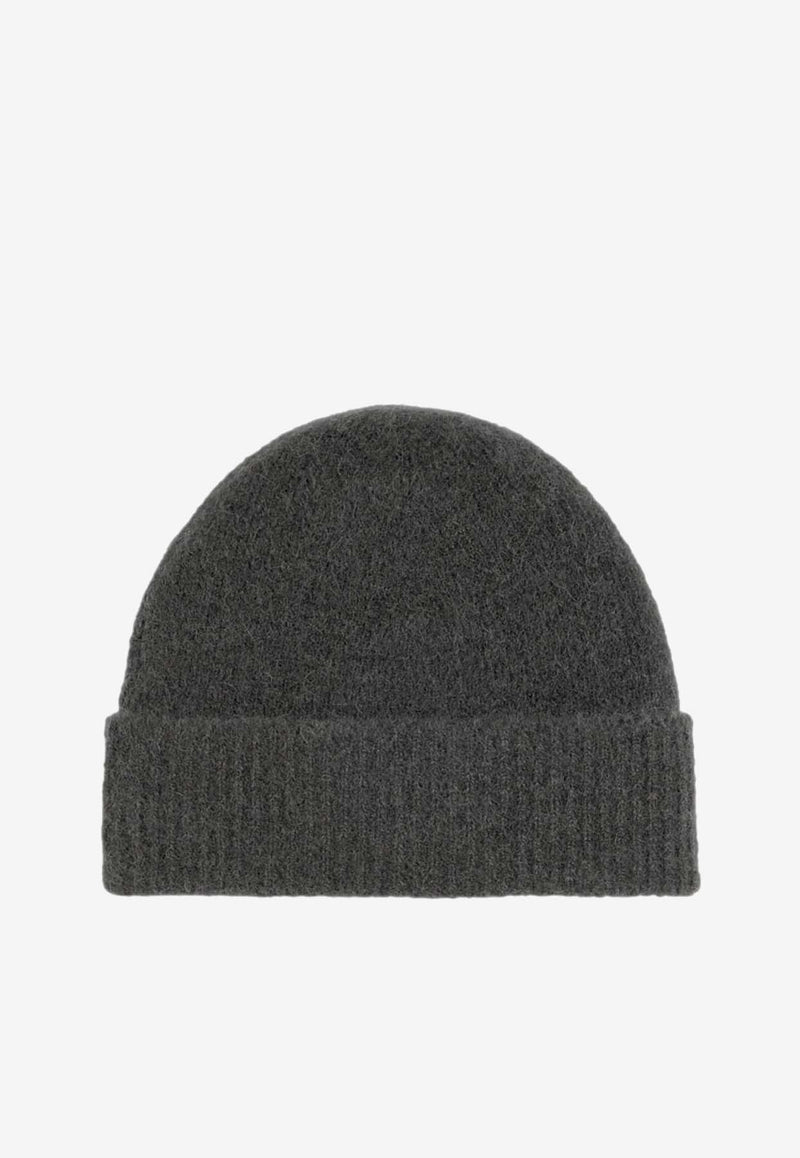 AMI PARIS Ami De Coeur Wool-Blend Beanie Gray UHA115KN0032_061