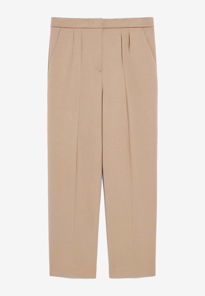 Max Mara Verbano Slim-Fit Tailored Pants Beige 2421136062600VERBANO_032