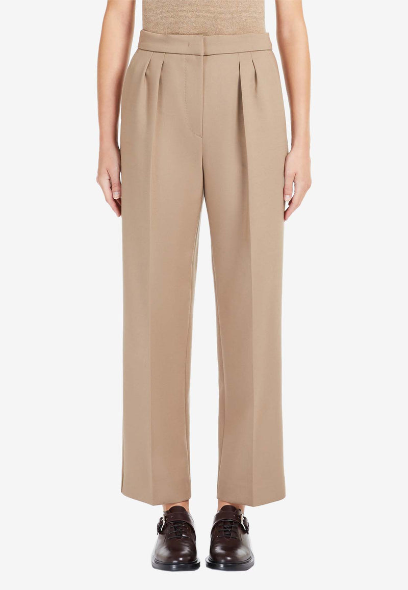 Max Mara Verbano Slim-Fit Tailored Pants Beige 2421136062600VERBANO_032