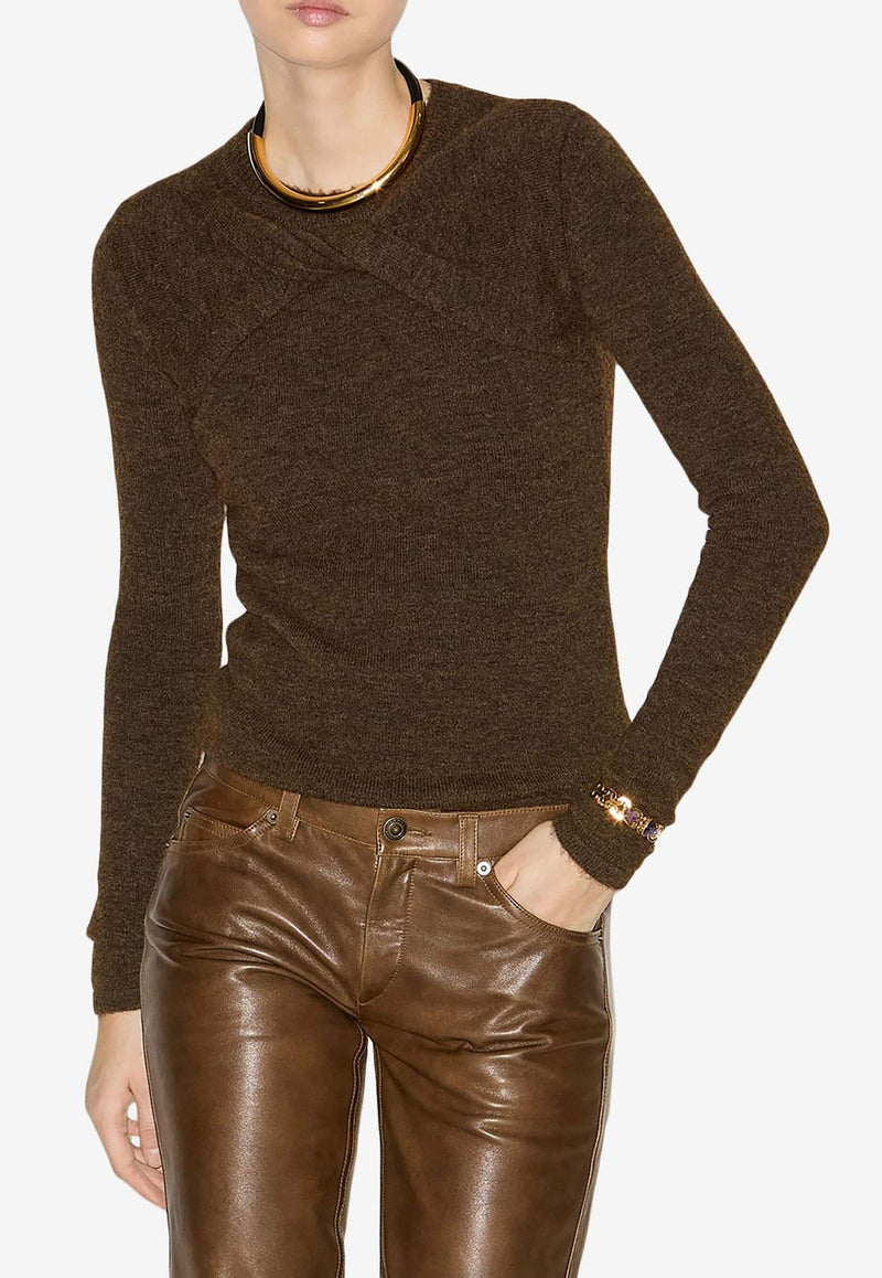 Isabel Marant Kern Alpaca Blend Sweater Brown PU0583FAB4L06I_50BZ