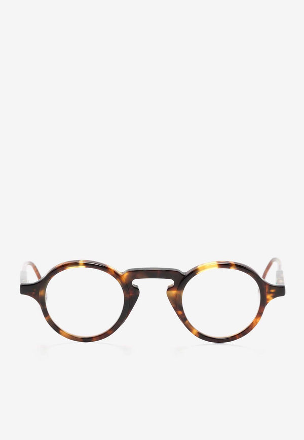 Thom Browne Tortoiseshell Round-Frame Glasses Transparent UEO904AG0002_020