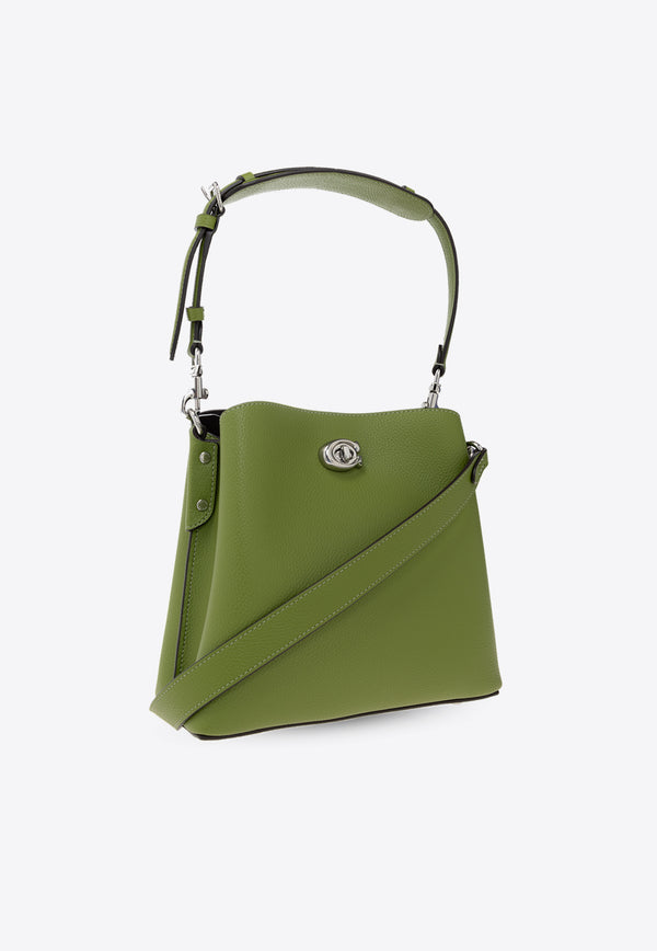 Coach Willow Pebbled Leather Bucket Bag Green C3916 0-LHX1J