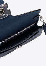 Coach Tabby Pebbled Leather Chain Clutch Navy CJ350 0-LHSMU