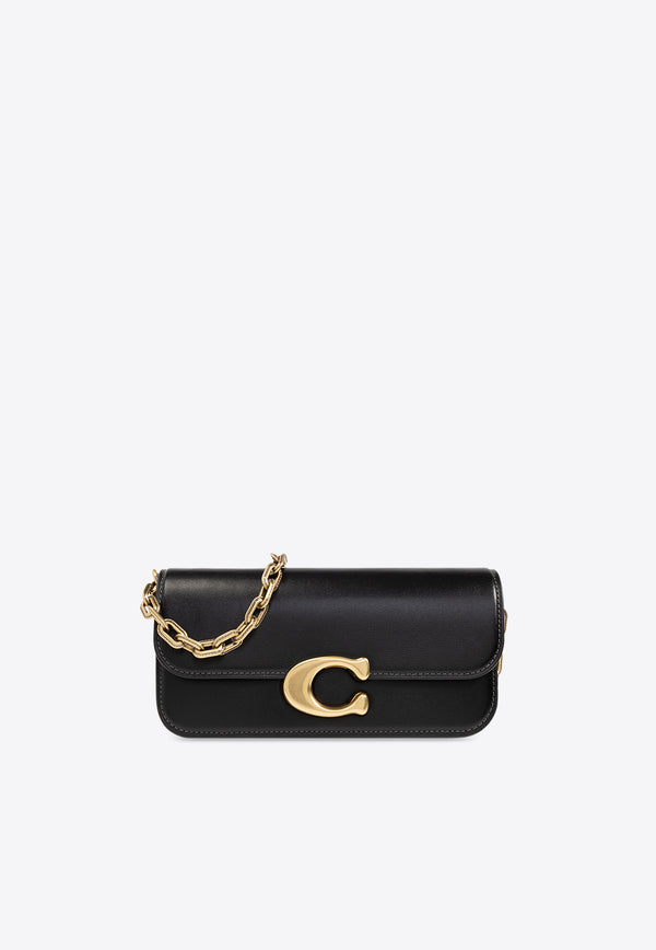 Coach Idol 23 Calf Leather Shoulder Bag Black CP120 0-B4 BK