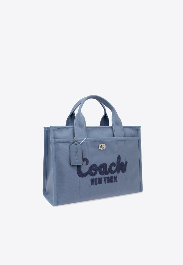 Coach Cargo Embroidered Logo Tote Bag Blue CP158 0-LHSBL