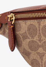 Coach Signature Jacquard Canvas Belt Bag Brown CR505 0-B4NQ4