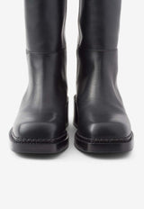 Prada 55 Leather Knee-High Boots Black 1W746NFD055070_F0002