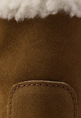 Prada Triangle Logo Suede Snow Boots Brown 1T729NFZG50X0O_F0401