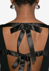 Prada Crepe Mini Dress with Bows Black P3O02RSOOO152D_F0002