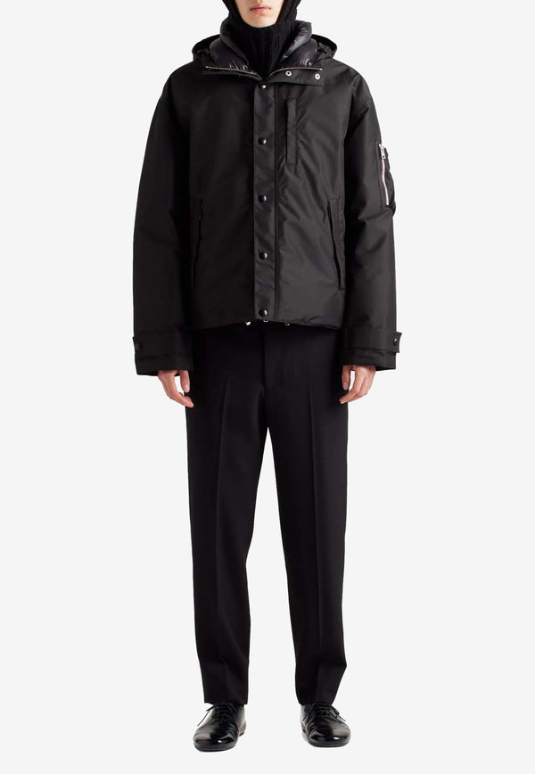 Prada Zip-Up Hooded Down Jacket Black SGC689SOOO1X02_F0002