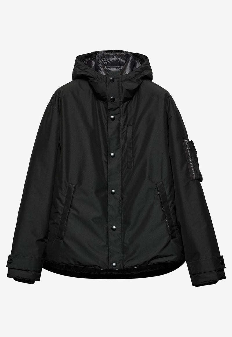 Prada Zip-Up Hooded Down Jacket Black SGC689SOOO1X02_F0002