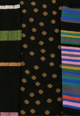 Paul Smith Mid-Calf Patterned Socks - Set of 3 Black M1ASOCKN3PBLA_79