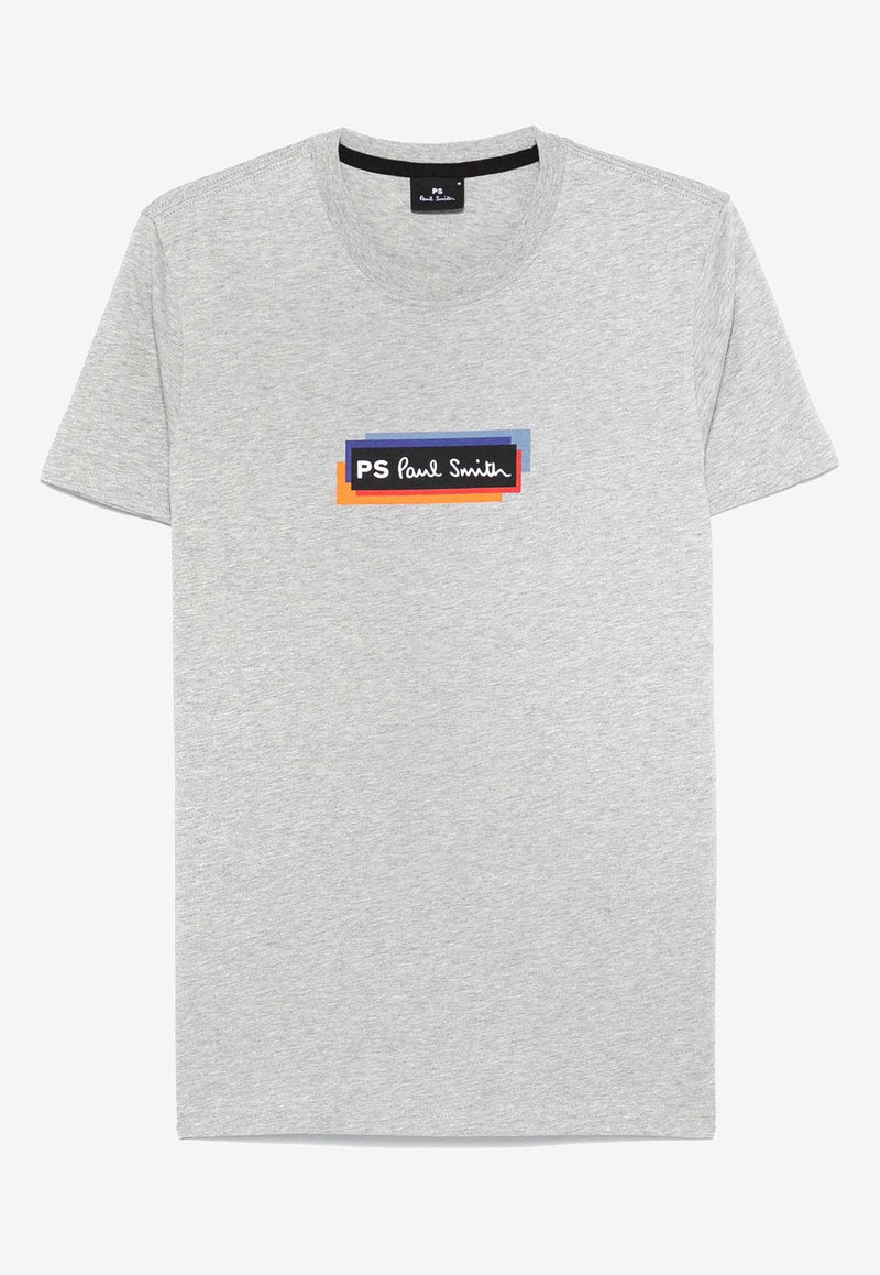 Paul Smith Logo Print Crewneck T-shirt Gray M2R010RNP4808_72