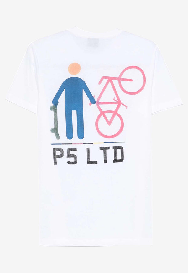 Paul Smith P5 Ltd Bike Printed T-shirt White M2R010RNP4809_01