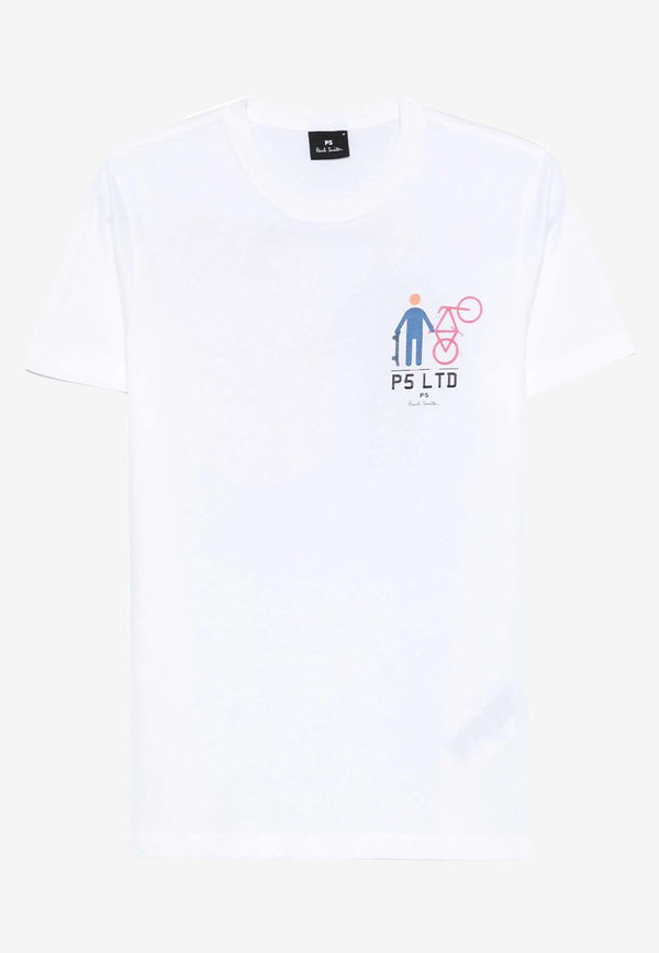 Paul Smith P5 Ltd Bike Printed T-shirt White M2R010RNP4809_01