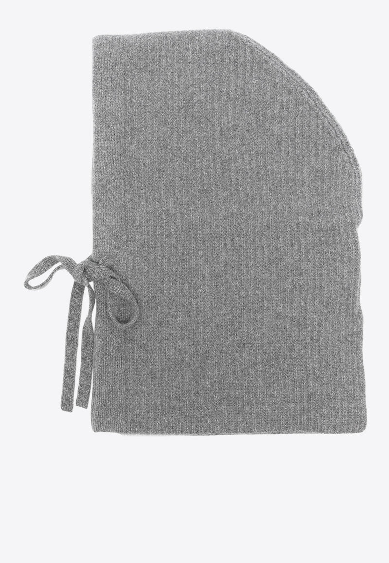 HALFBOY Rib Knit Merino Wool Balaclava Gray HFW241WABL061107_M01