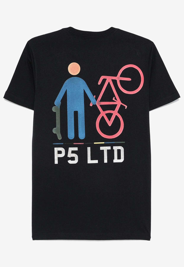 Paul Smith P5 Ltd Bike Printed T-shirt Navy M2R010RNP4809_49