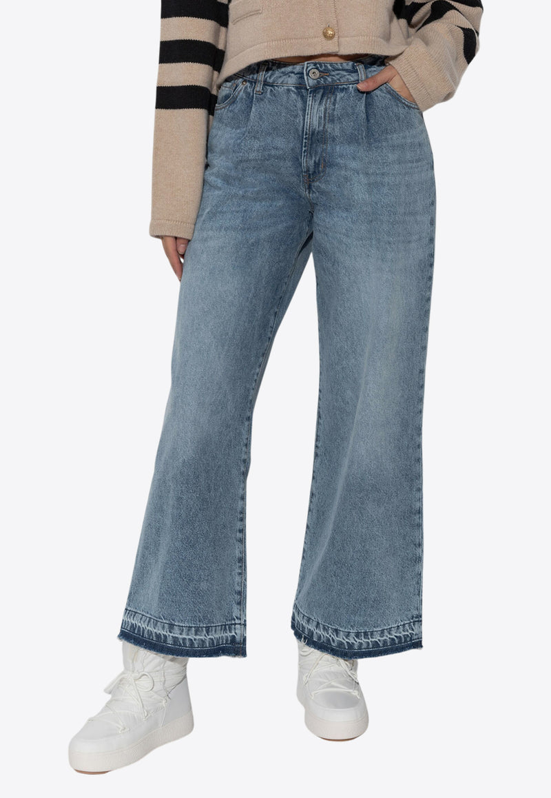 HALFBOY Raw-Cut Wide-Leg Jeans Blue HFW241WBPN048105_D01