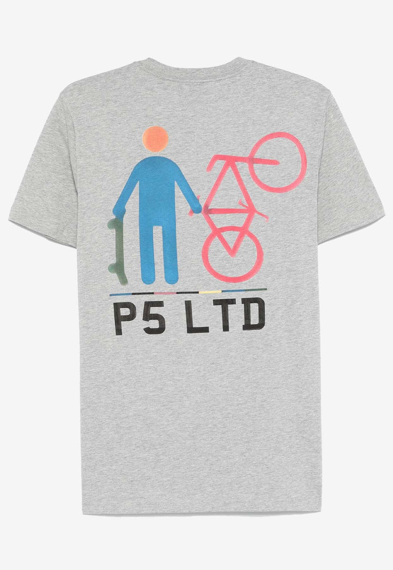 Paul Smith P5 Ltd Bike Printed T-shirt Gray M2R010RNP4809_72