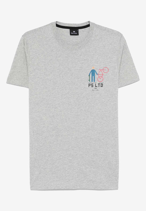 Paul Smith P5 Ltd Bike Printed T-shirt Gray M2R010RNP4809_72