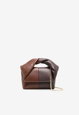 JW Anderson Small Twister Calf Leather Top Handle Bag Brown HB0643LA0350_074