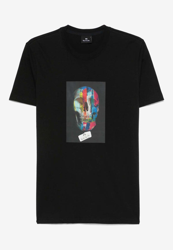 Paul Smith Skull Print Crewneck T-shirt Black M2R010RNP4803_79